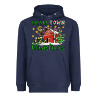 Navy Small Town Christmas Heavyweight Hoodie - Artiststas