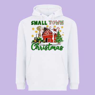 Small Town Christmas Heavyweight Hoodie Designed By Artiststas