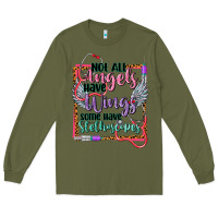 Army Green cowgirl not all angels have wings Long Sleeve Tee - CowGirlArtShop