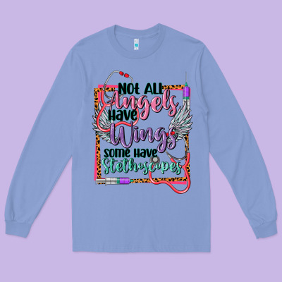 Cowgirl Not All Angels Have Wings Long Sleeve Tee Designed By Cowgirlartshop