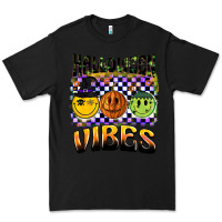 Black halloween vibes smiley face Premium Tee - BarkalooDesign