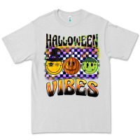Dove Grey halloween vibes smiley face Premium Tee - BarkalooDesign