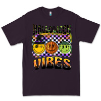 Plum halloween vibes smiley face Premium Tee - BarkalooDesign
