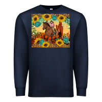 Navy cowgirl Premium Sweatshirt - Artiststas