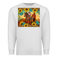 Oatmeal Heather cowgirl Premium Sweatshirt - Artiststas