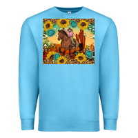 Ocean Blue cowgirl Premium Sweatshirt - Artiststas