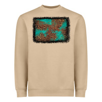 Mushroom western leopard turquoise glitter tooled leather Heavyweight Sweatshirt - FaDigitalArtStudio