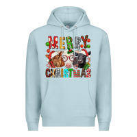 Blue Mist Merry christmas calfs Premium Hoodie - FaDigitalArtStudio