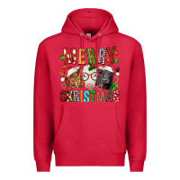 Cardinal Merry christmas calfs Premium Hoodie - FaDigitalArtStudio