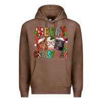 Chestnut Merry christmas calfs Premium Hoodie - FaDigitalArtStudio