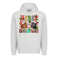 Dove Grey Merry christmas calfs Premium Hoodie - FaDigitalArtStudio