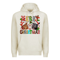 Oatmeal Heather Merry christmas calfs Premium Hoodie - FaDigitalArtStudio