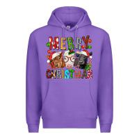 Purple Merry christmas calfs Premium Hoodie - FaDigitalArtStudio