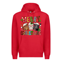 Red Merry christmas calfs Premium Hoodie - FaDigitalArtStudio
