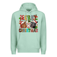 Seafoam Merry christmas calfs Premium Hoodie - FaDigitalArtStudio