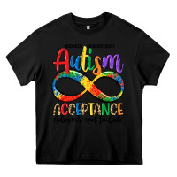 Black autism acceptance Heavy Core Tee - LillyAllenDesigns