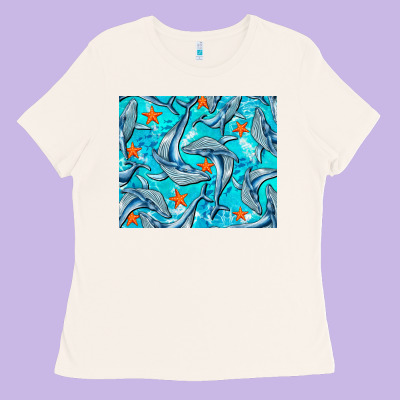 Humpback Whale Mousepad Ladies Tee Designed By Barkaloodesign