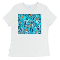 White humpback whale mousepad Ladies Tee - BarkalooDesign