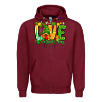 Burgundy love st patricks day Zipper Hoodie - CowhideDigitalArt