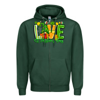 Sports Green love st patricks day Zipper Hoodie - CowhideDigitalArt