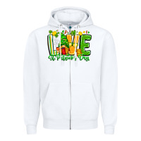 White love st patricks day Zipper Hoodie - CowhideDigitalArt
