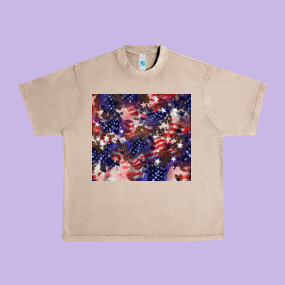 American Flag Sparkly  Tumbler Urban Heavy Tee Designed By Howdyjamesfarm