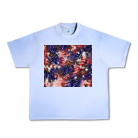 Grape Ice American flag sparkly  tumbler Urban Heavy Tee - HowdyJamesFarm
