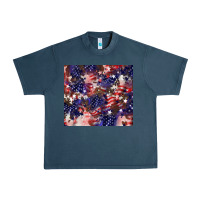 Midnight Navy American flag sparkly  tumbler Urban Heavy Tee - HowdyJamesFarm