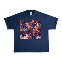 Navy American flag sparkly  tumbler Urban Heavy Tee - HowdyJamesFarm