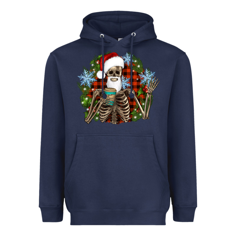 Santa Skeleton Christmas Heavyweight Hoodie by Artiststas | Teevron