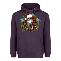 Plum Santa skeleton christmas Heavyweight Hoodie - Artiststas