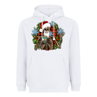 White Santa skeleton christmas Heavyweight Hoodie - Artiststas