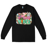 Black Easter vibes Easter Day Long Sleeve Tee - HowdyJamesFarm