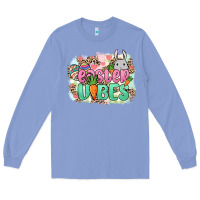 Colony Blue Easter vibes Easter Day Long Sleeve Tee - HowdyJamesFarm