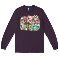 Plum Easter vibes Easter Day Long Sleeve Tee - HowdyJamesFarm