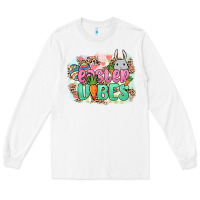 White Easter vibes Easter Day Long Sleeve Tee - HowdyJamesFarm