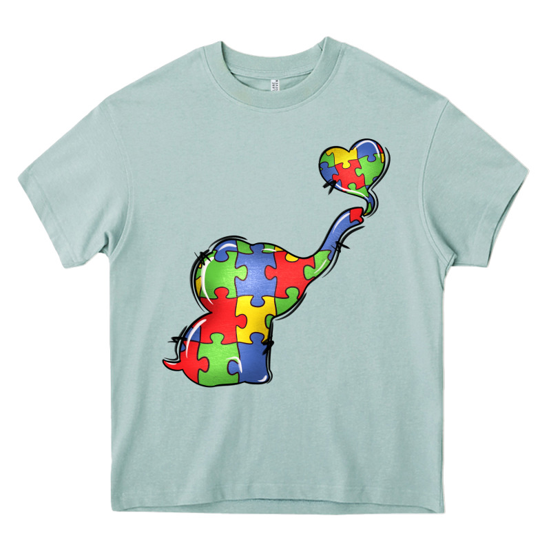 Autism Awareness Elephant Heavy Core Tee by LillyAllenDesigns | Teevron