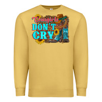 Antique Gold cowgirls don't crty boots hat sunflowers Premium Sweatshirt - Artiststas