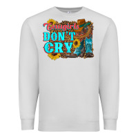 Dove Grey cowgirls don't crty boots hat sunflowers Premium Sweatshirt - Artiststas
