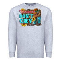 Heather Grey cowgirls don't crty boots hat sunflowers Premium Sweatshirt - Artiststas
