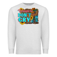 Oatmeal Heather cowgirls don't crty boots hat sunflowers Premium Sweatshirt - Artiststas