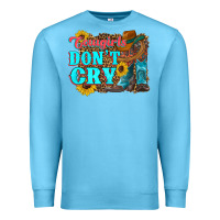 Ocean Blue cowgirls don't crty boots hat sunflowers Premium Sweatshirt - Artiststas