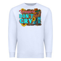 White cowgirls don't crty boots hat sunflowers Premium Sweatshirt - Artiststas