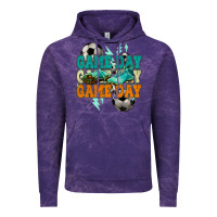 Cloud Purple Game day lightning bolt soccer Vintage Hoodie - HowdyJamesFarm