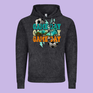Game Day Lightning Bolt Soccer Vintage Hoodie Designed By Howdyjamesfarm