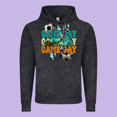 Game Day Lightning Bolt Soccer Vintage Hoodie Designed By Howdyjamesfarm