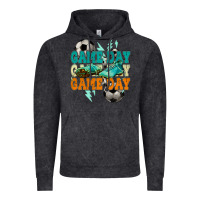 Vintage Black Game day lightning bolt soccer Vintage Hoodie - HowdyJamesFarm