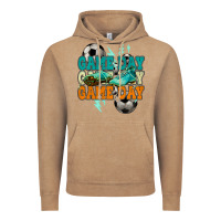 Vintage Coffee Game day lightning bolt soccer Vintage Hoodie - HowdyJamesFarm