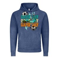 Vintage Denim Game day lightning bolt soccer Vintage Hoodie - HowdyJamesFarm