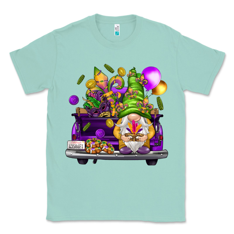 Mardi Gras Gnome On The Truck Classic Tee by NancyCooperArtShop | Teevron